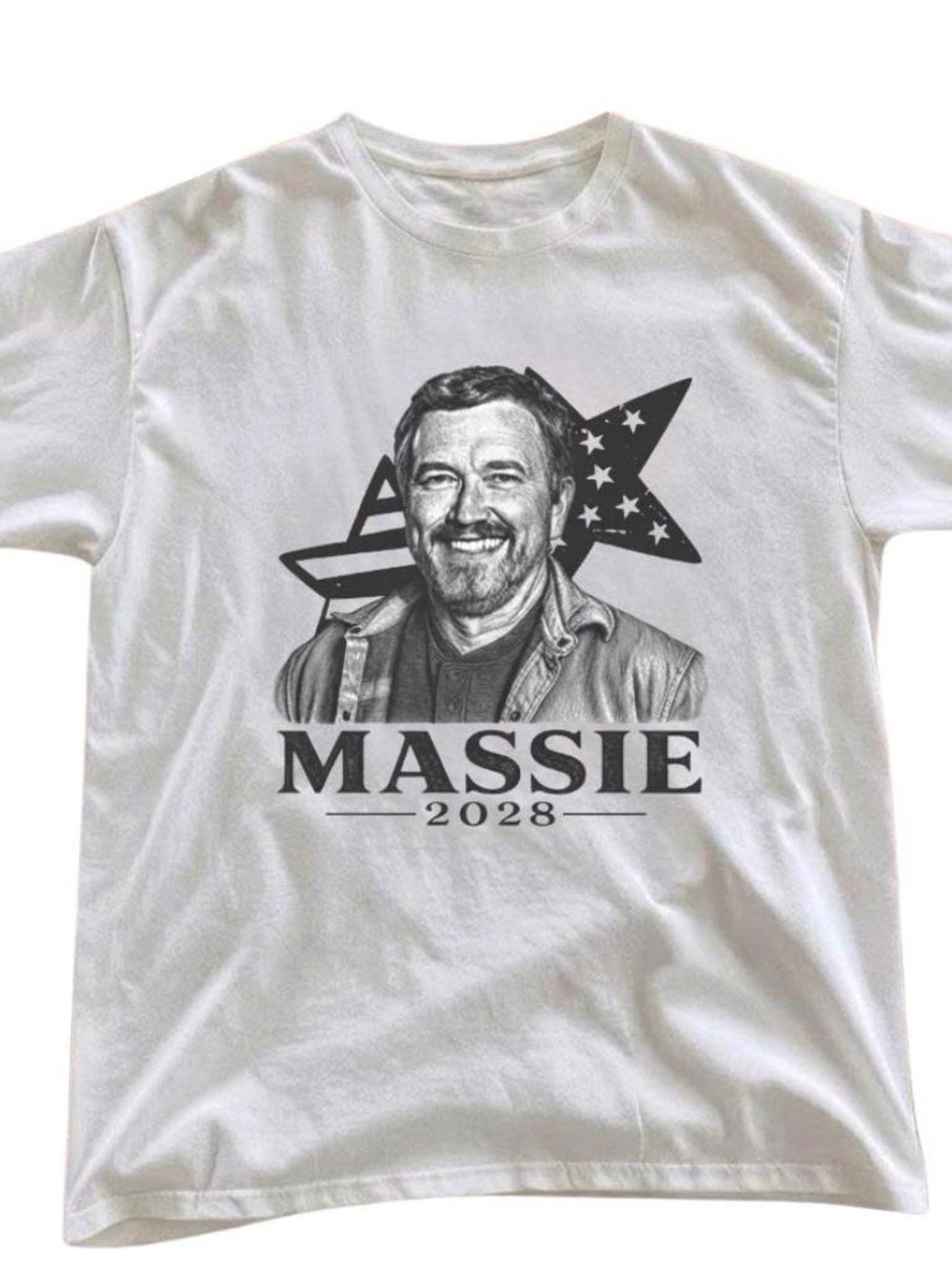 Gildan White Massie 2028 Graphic Tee